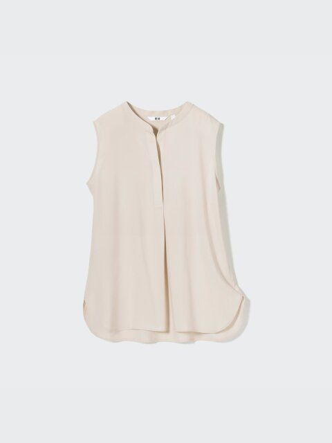 2024夏ユニクロレディースレーヨンスキッパーブラウス