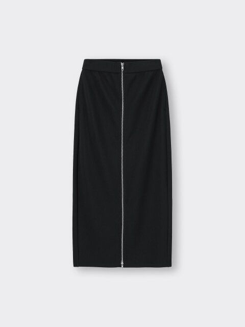 2024夏GUレディースフロントジップナローロングスカート
