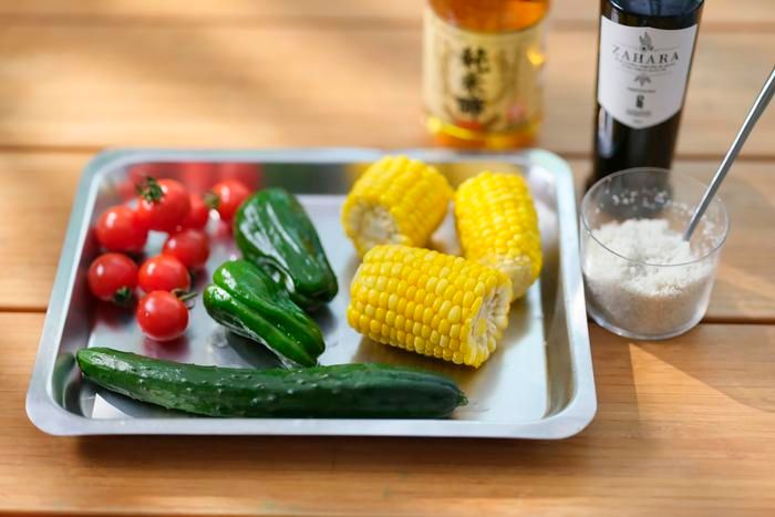 トウモロコシのコロコロマリネの材料