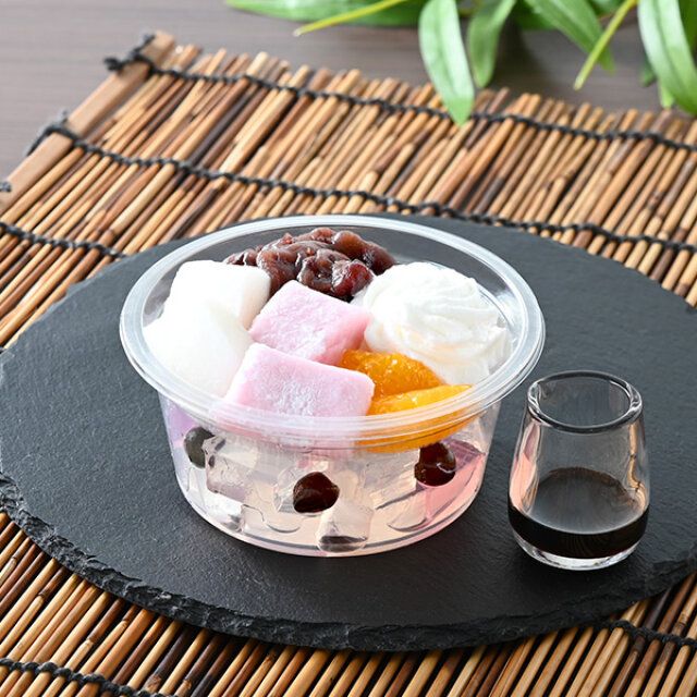 ファミリーマート ひんやり和スイーツ 新作 ふわふわ求肥のあんみつ