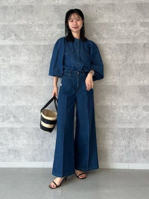 ワイドデニムのコーデ5