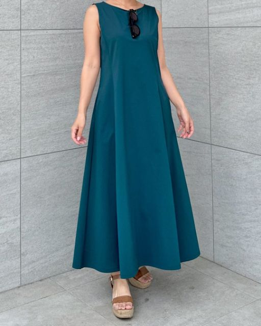 ウルトラストレッチエアリズムワンピースを着たコーデ