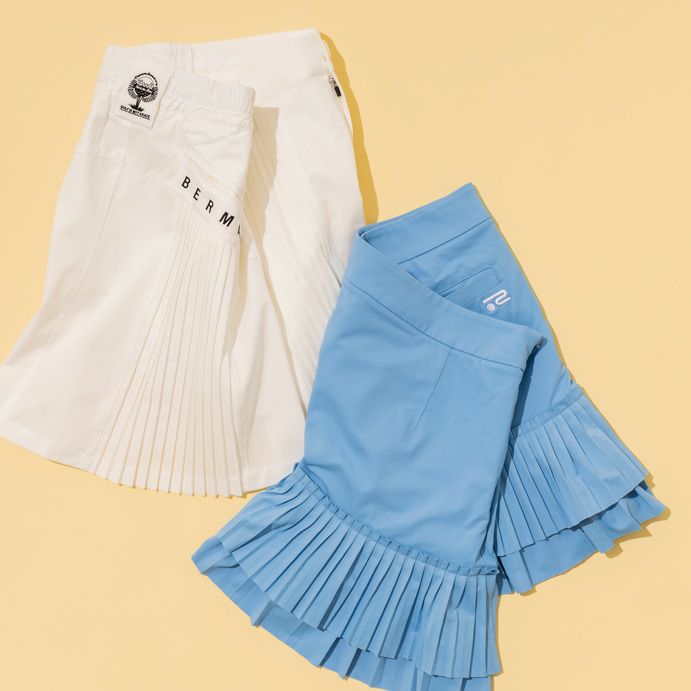 ゴルフコーデの女子力アップにはマイクロプリーツがおすすめ！