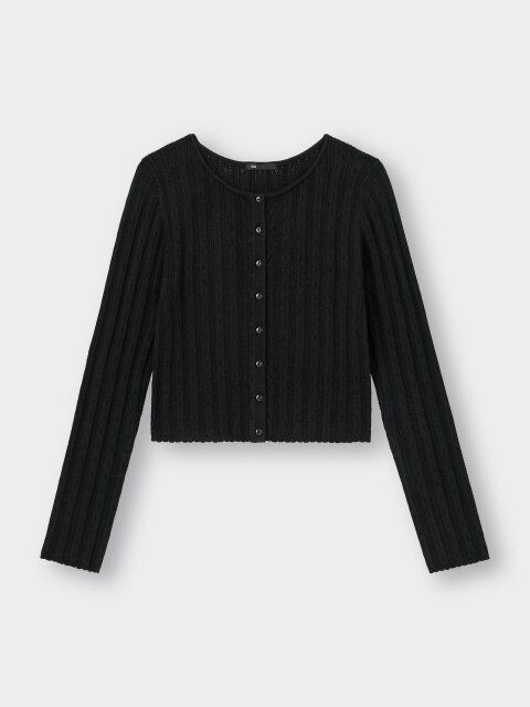2024gu黒ポインテールカーディガン