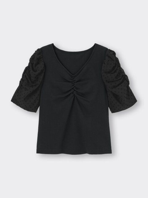 2024gu黒布帛コンビネーションT