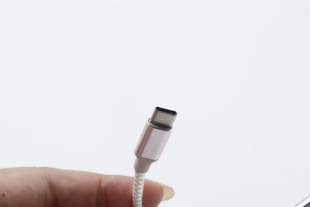 セリア Type-C充電ケーブルオーロラタイプ10cm 端子