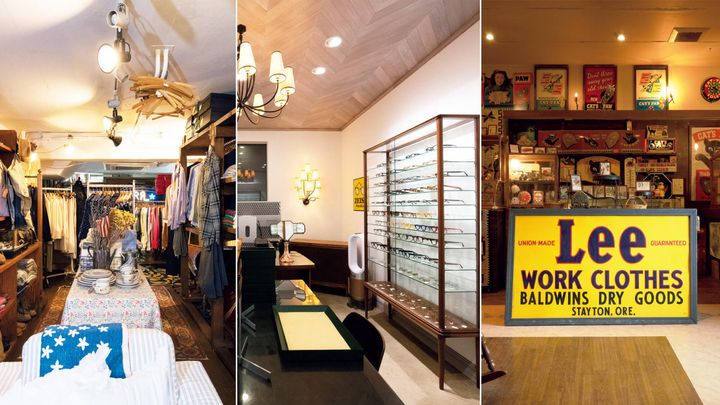 中目黒〈REFLEX〉店内、中目黒〈GIGLAMPS〉店内、愛知〈KNOCK ON WOOD GENERAL STORE〉店内