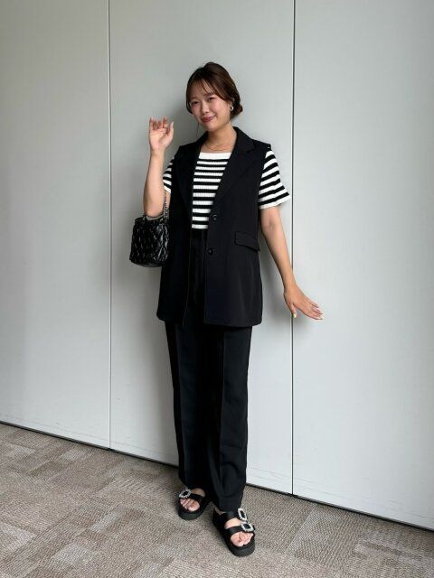 ボーダートップスのコーデ5