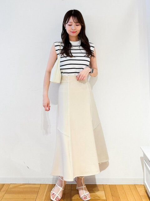 ボーダートップスのコーデ3