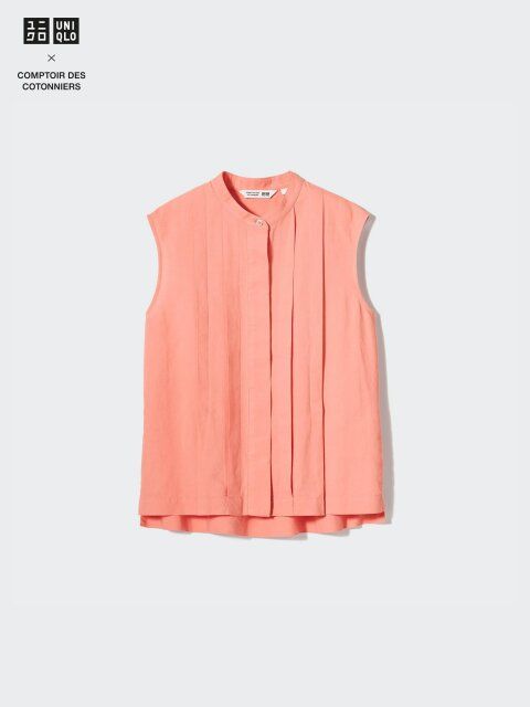 ユニクロのリネンブレンドブラウス