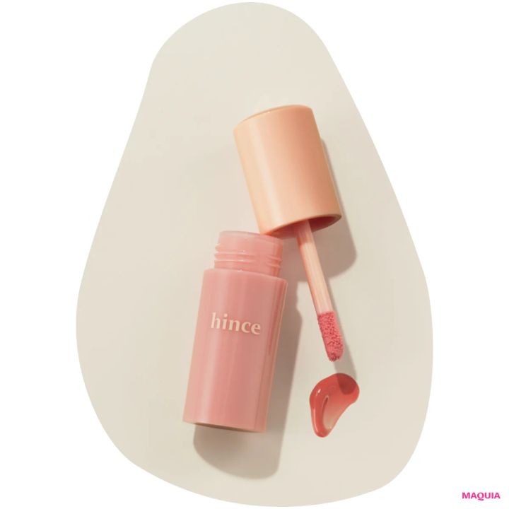 本田翼 崩さない ベースメイク hince デューイー リキッドチーク LC002