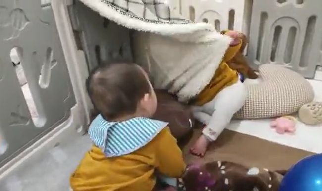 双子ベビーの兄が突然笑いのツボに入ったワケ