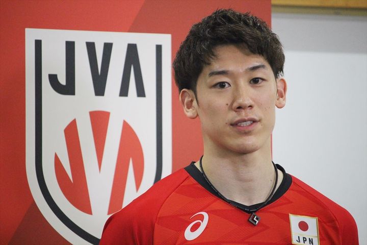 男子バレーボール・石川祐希選手（2024年7月撮影、時事）