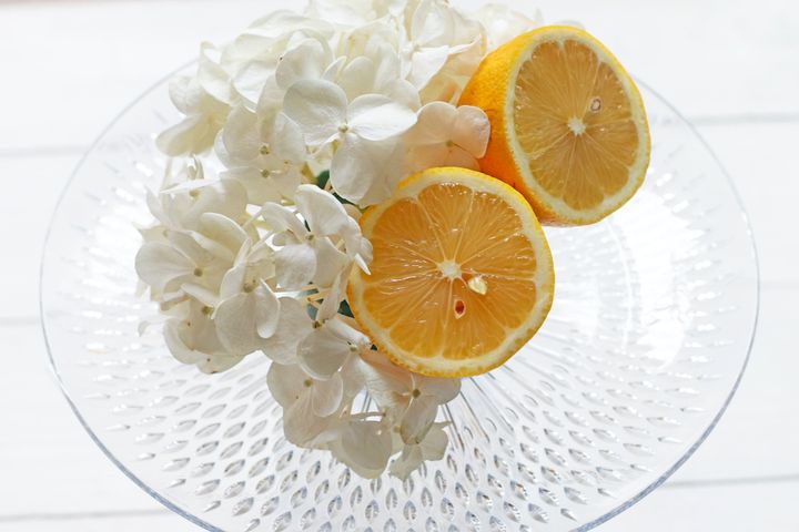 アジサイとレモン