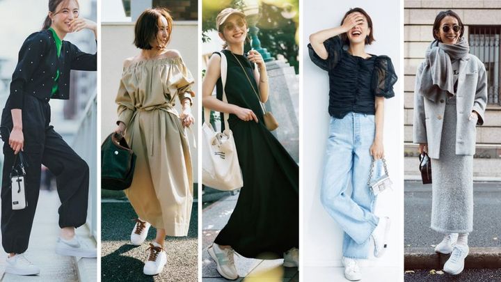 【白スニーカーのきれいめコーデ37選】春夏秋冬のおすすめは？