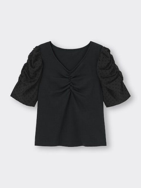 GU 布帛コンビネーションT（5分袖）Z＋E