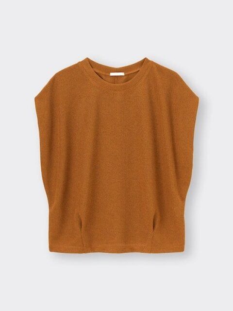 GU ループヤーンウエストタックT（ノースリーブ）