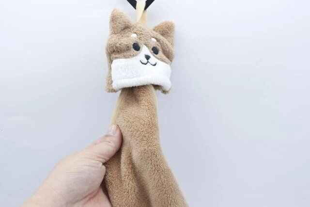 ダイソー ハンドタオル（マスコット付、柴犬）