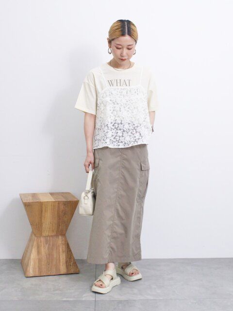 レースビスチェ コーディネート 夏