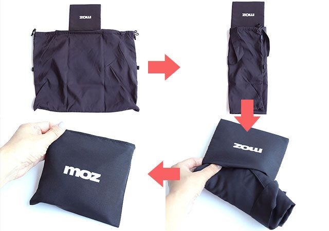 moz3WAY黒エコトートバッグ付録レビューたたみ方