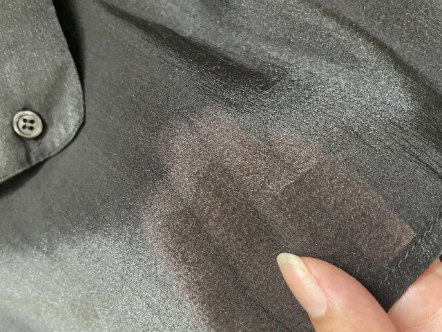 GRL楊柳シフォンシャツのツヤ感