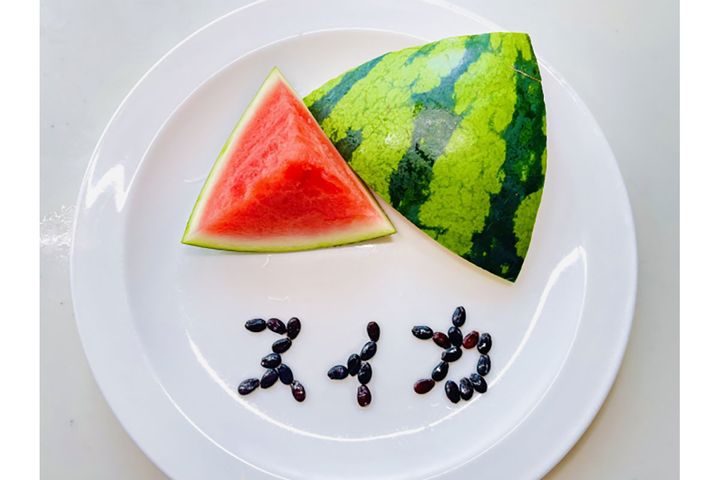 ▲スイカのタネにも栄養はあります。乾燥させて食べる手間を考えると現実的とは言えませんが…