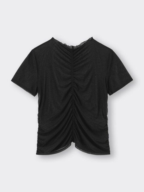 GUのシアーギャザーT