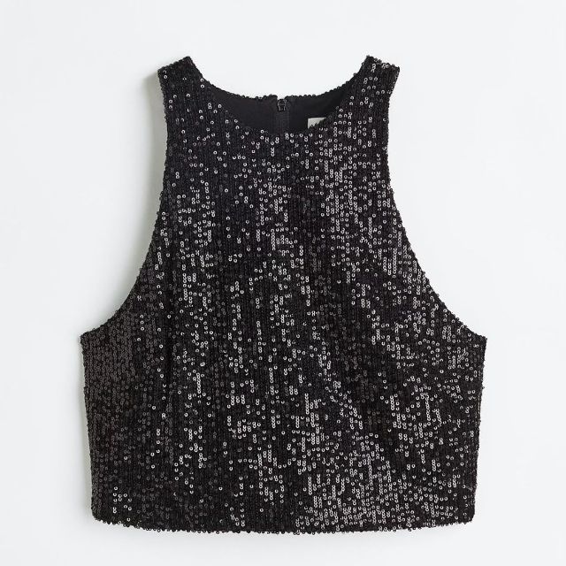 スパンコールタンクトップ