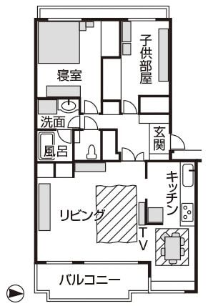 神奈川県逗子市 住居歴 1年 賃貸マンション 2LDK 4人（夫＋2児）
