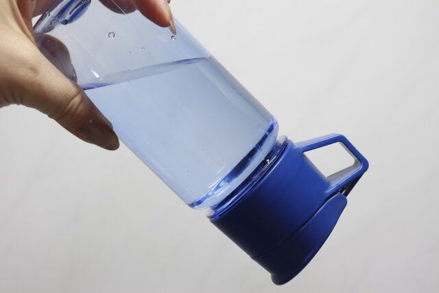 ダイソー ドリンクボトル（取っ手付、400mL、無地） 使用例