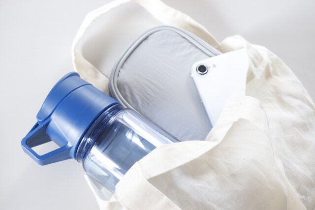 ダイソー ドリンクボトル（取っ手付、400mL、無地） コンパクト