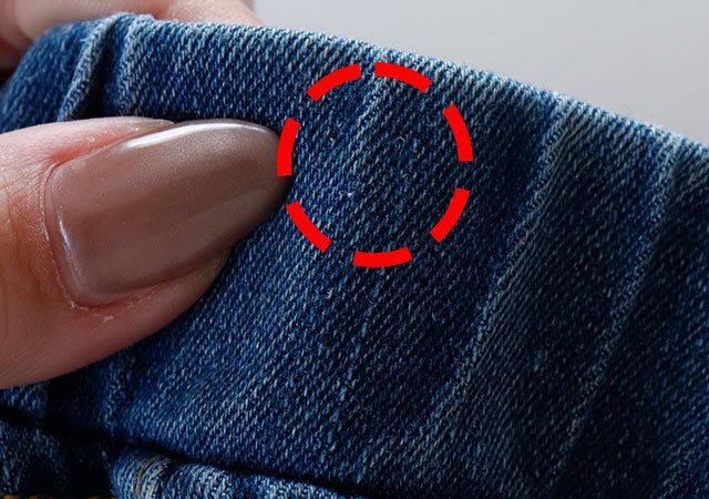 セリア ウエストバックルピン 2P 使用後 穴