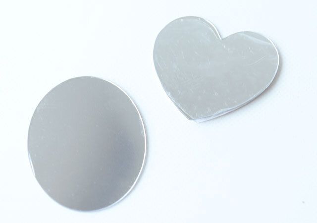 キャンドゥ 割れ難いミラー2枚入 ラウンド ハート