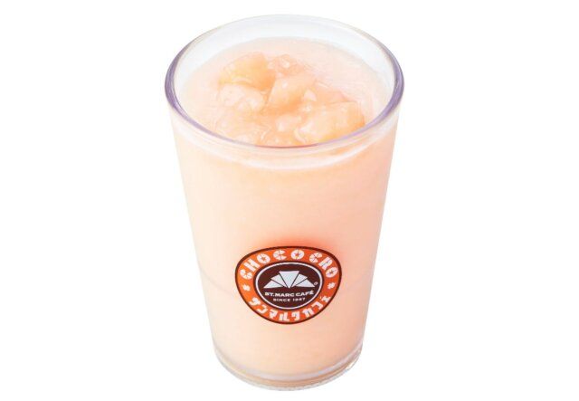 サンマルクの山梨県産白桃スムージー ～白桃果肉ソースのせ～のパッケージ