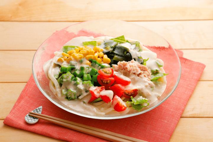 タンサ活レシピ ごまだれサラダうどん