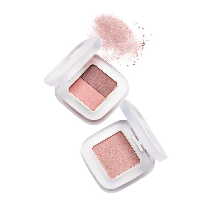 トーン 上：トーン ペタル フロート ニュアンス アイブロウ 02 下：トーン ペタル フロート アイズ 03