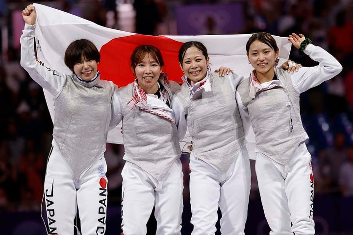 左から宮脇花綸、上野優佳、菊池小巻、東晟良（C）ロイター／USA TODAY Sports