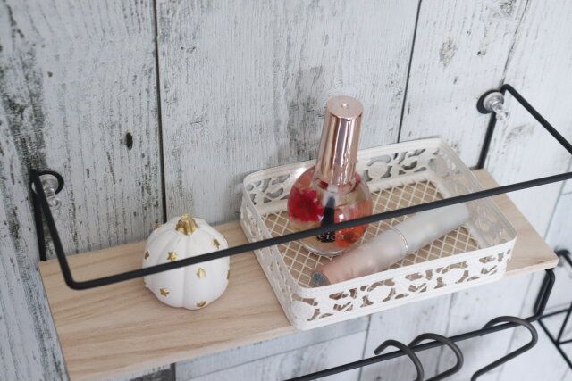 セリア ワイヤートレイ レース柄 S 使用例