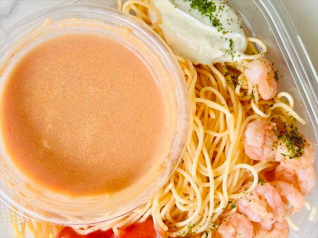 セブン-イレブン 冷製パスタ夏の海老トマトクリーム ソース
