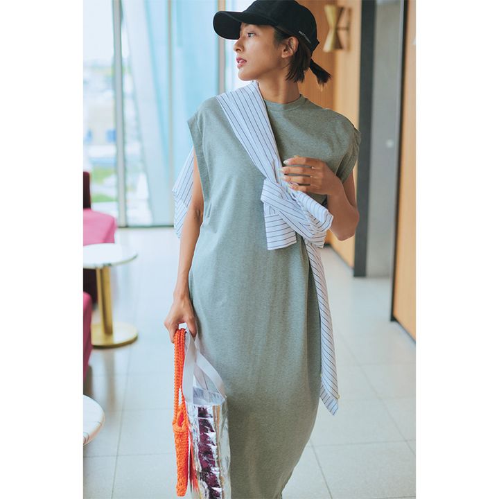 ミースロエの体形をカバーする優秀ワンピコーデ