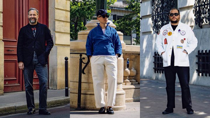 『l'étiquette』編集長、ファッションディレクター・バジル・カディリ、『l'étiquette』編集長、ファッションディレクター・ゴーティエ・ボルサレロ、『l'étiquette』編集長、ジャーナリスト・マーク・ボウジェ