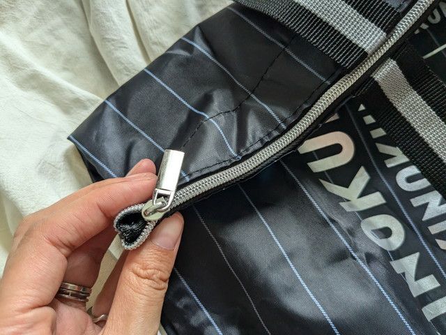 買い物バッグファスナー