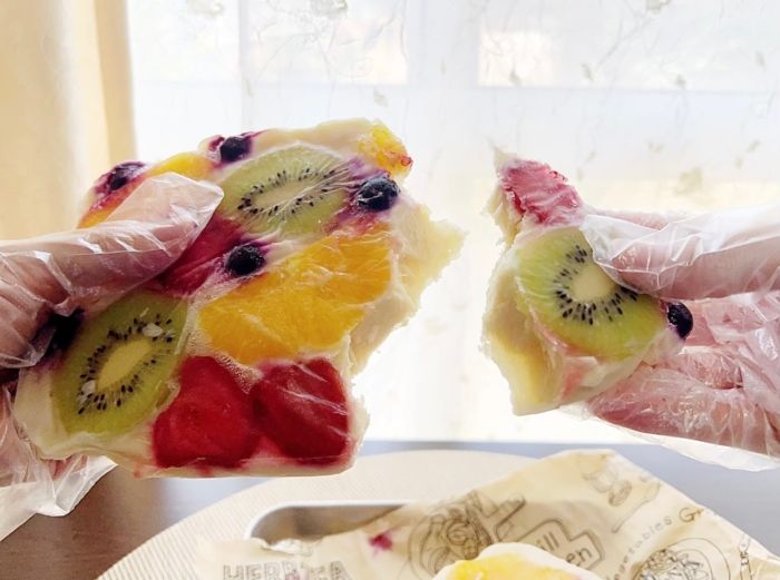 手でちぎって完成