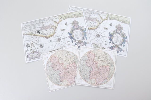 セリアのコラージュペーパー 12P マスターピースコレクション／オールドマップ3