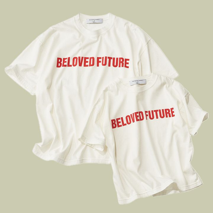 親子でお揃いにできるロンハーマン別注のキャサリンハムネットのロゴTシャツ