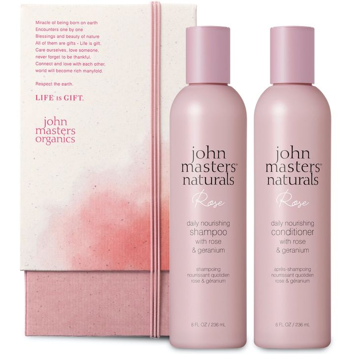 ローズ ヘア ケア ギフト ￥6,490（8月15日より限定発売） ※セット内容／R&Gシャンプー ローズ 236ml、R&Gコンディショナー ローズ 236ml