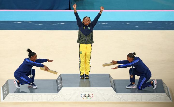 【パリ五輪】体操女子ゆか金メダリストにネイマールも脱帽！「ブラジル史上最高の五輪選手だ！」