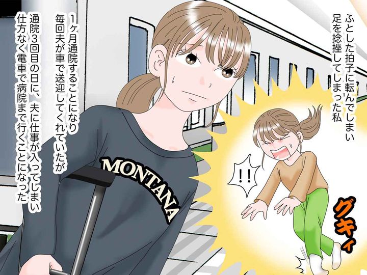 画像1: 電車で通院した日