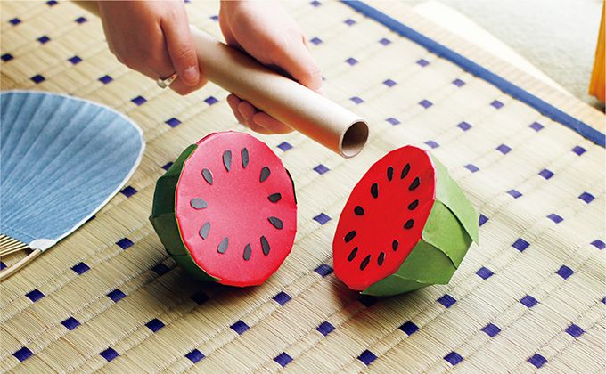 マグネットシートやラップの芯で何度も楽しめる！ 夏の楽しみ「スイカ割り」のおもちゃを手づくり【中川政七商店とつくる、季節のしつらい】の画像1