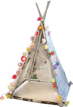 新聞紙でキッズテントを作ろう！ アレンジで自分だけの隠れ家のできあがり♪の画像16